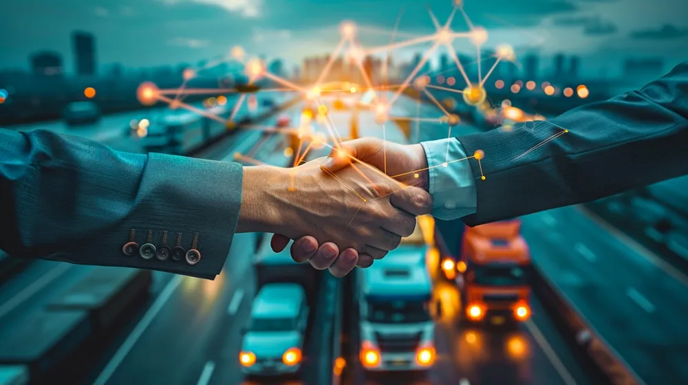 Smart logistics, Global business concept.