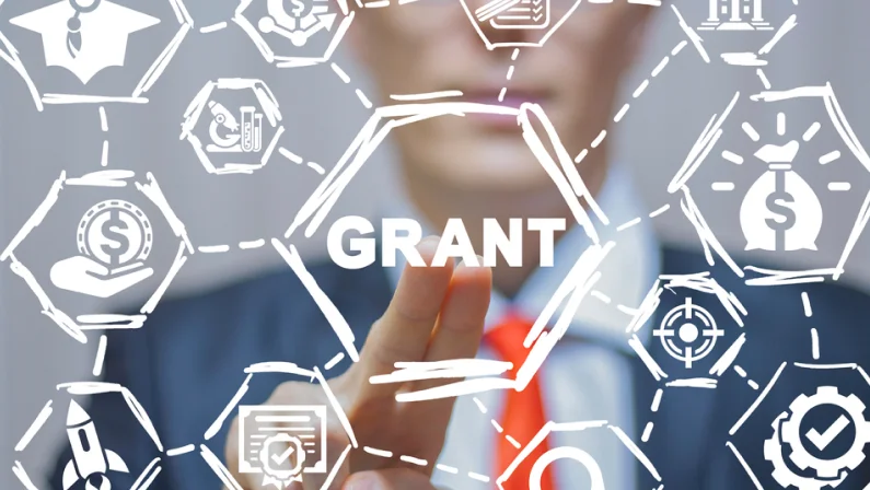 Concept of grant. Business Education Science Grants.